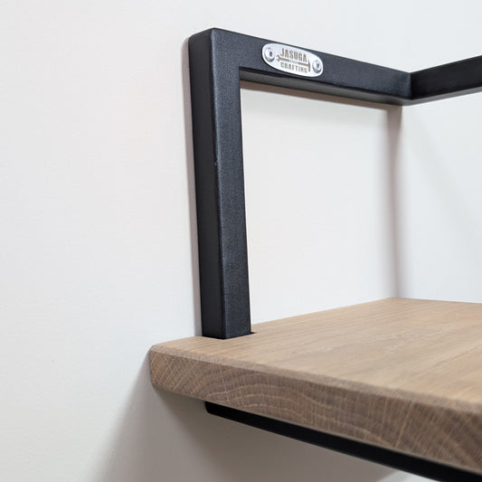 Estante Cubo Decorativo Industrial en Metal y Madera de roble