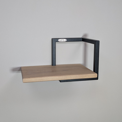 Estante Cubo Flotante Industrial en Madera de roble y Metal